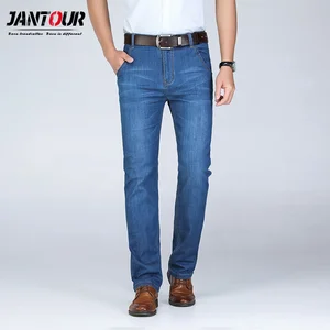Jantour 2020 новые хлопковые Прямые классические джинсы мужские осенние зимние джинсовые брюки мужские комбинезоны дизайнерские джинсы высокого качества Размер 28-46