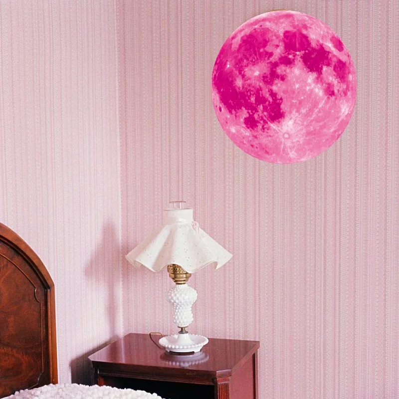 30cm большой лунный свет светится в темноте светящаяся DIY настенная бумага