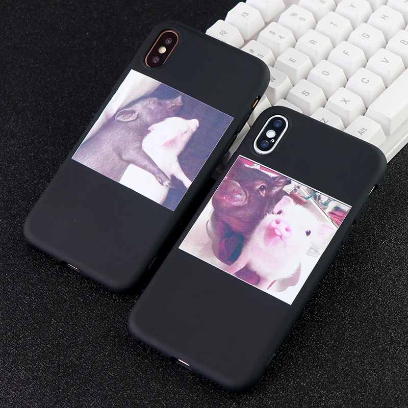 Милые Чехлы для мобильных телефонов с изображением свиньи iPhone 6 S 7 8 Plus X XS MAX XR