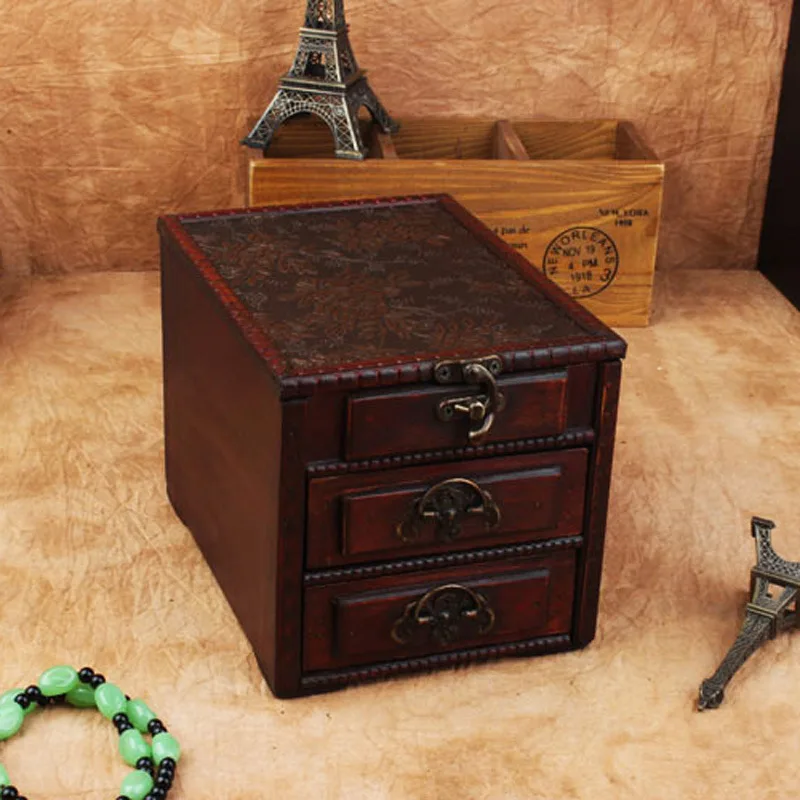 Коробка для хранения cajas organizadoras коробка шкатулка украшений Caixa de jewelry madeira Ретро com
