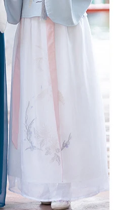 white skirt Ханьфу китайский костюм хмонг танцевальные костюмы Древний китайский костюм китайское платье cheongsam Топ Китайская одежда - Цвет: white skirt
