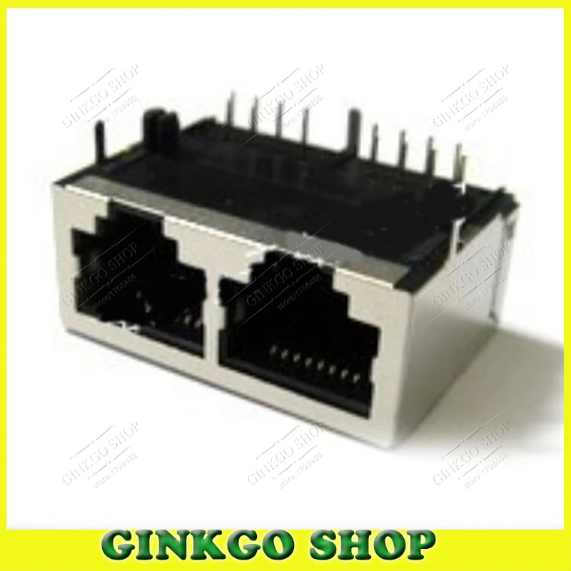Bestellen 200 Teile/los 59/1x2 Schild Typ 90 Grad Front Fuß Dual RJ45 LAN Modulare Netzwerk Anschluss Freies Verschiffen