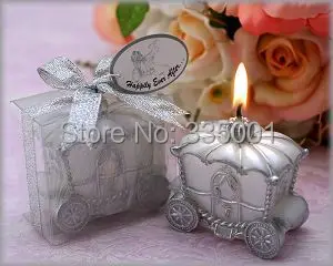 

wedding favor candle Decoration--Fairy Tale Pumpkin Carriage Candles for baby shower party decoration 100pcs/lot