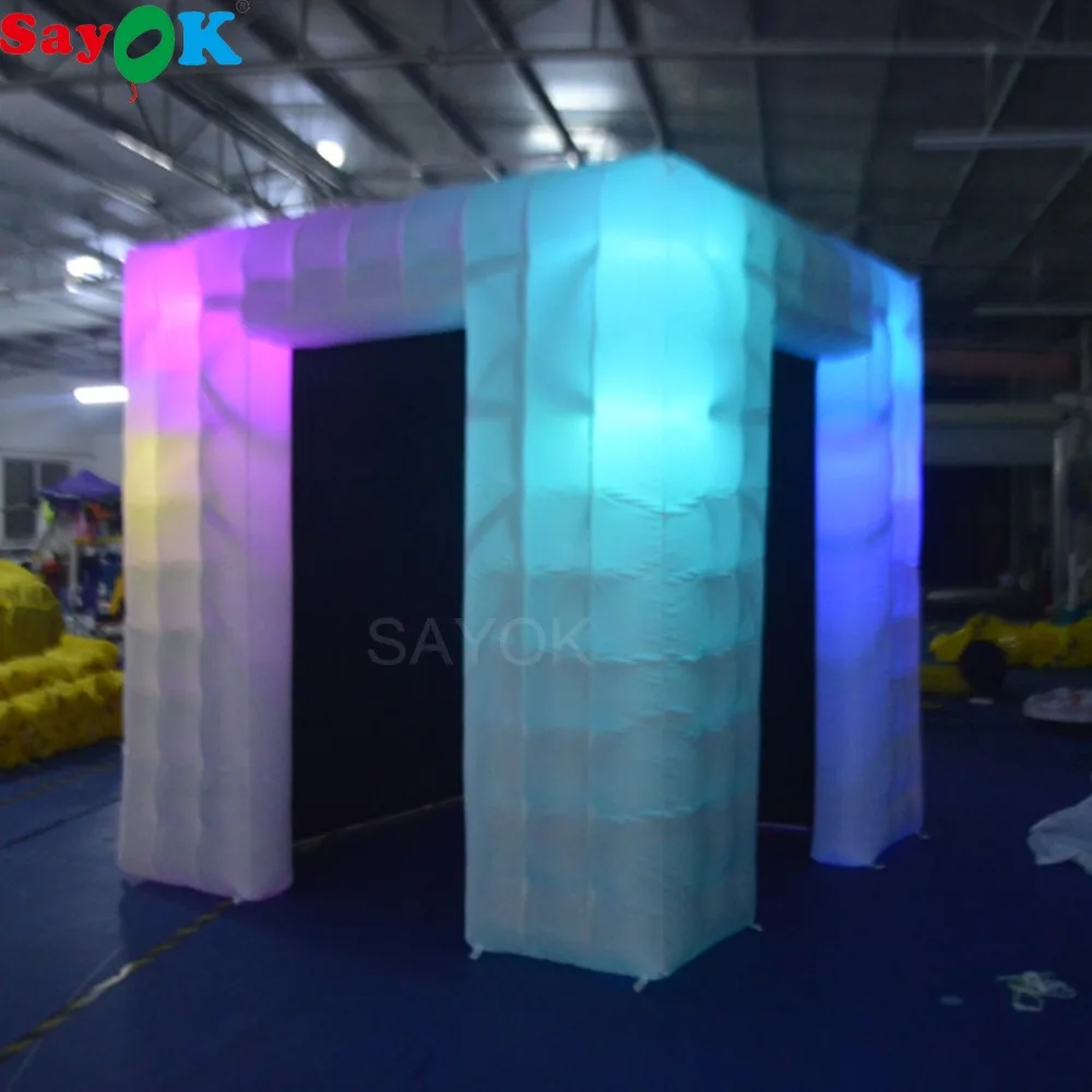 Sayok 2 5x2 5 м надувная фотобудка двери с бесплатным логотипом 16 видов цветов Сменные