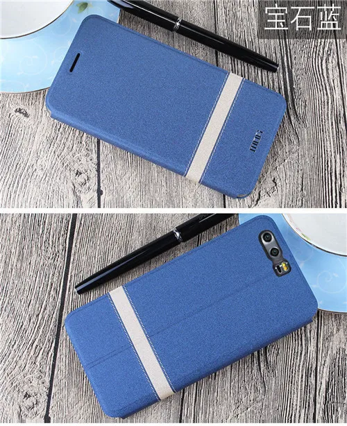 Mofi для huawei Honor 9 Lite чехол-книжка искусственная кожа+ ТПУ чехол Honor 9 Youth Edition чехол для телефона Подставка защитный щит - Цвет: Blue