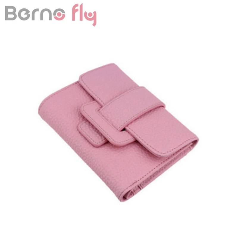 BERNO Fly/женский бумажник из мягкой кожи с застежкой модный клатч тремя складками