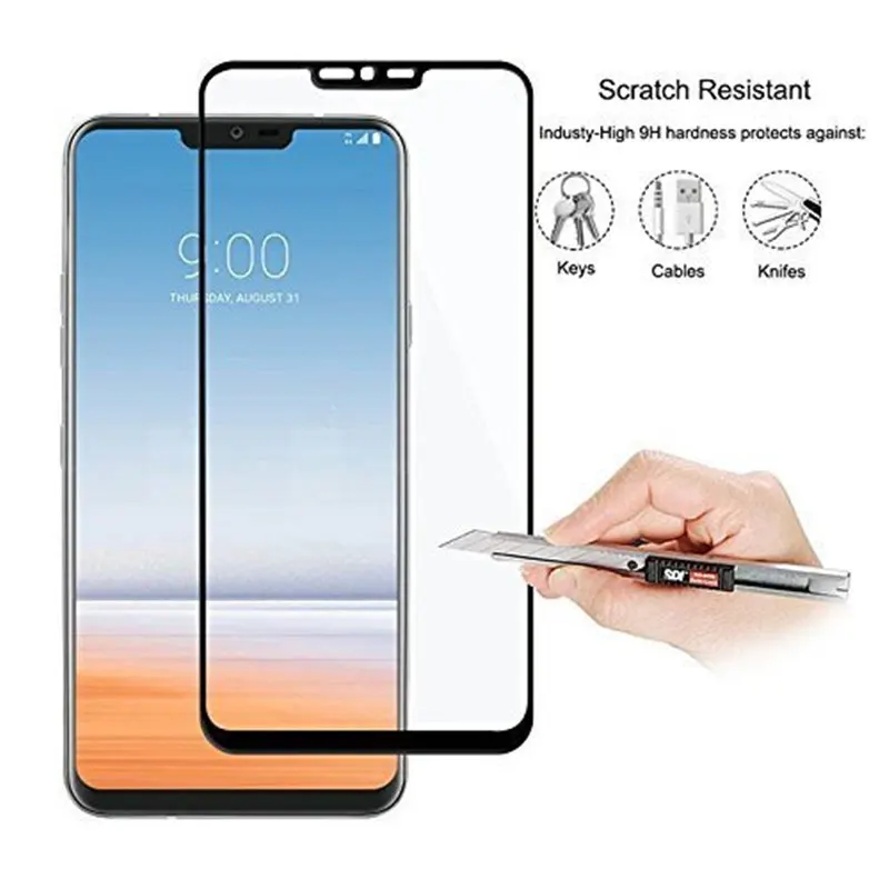 2 шт. полное покрытие из закаленного стекла для LG G7 ThinQ G710 подходит экрана Защитная