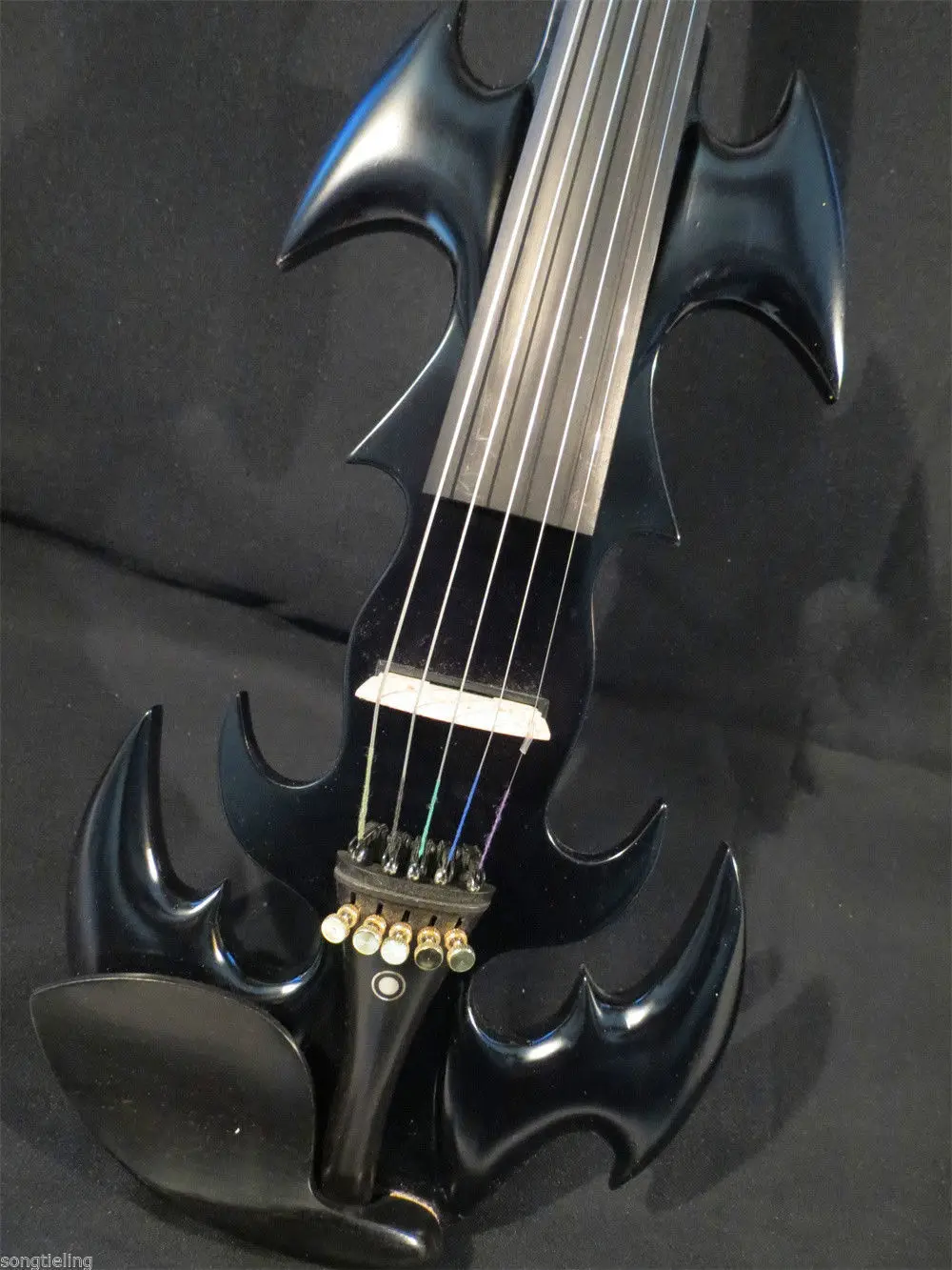 Хороший твердый дерево песня Топ Искусство обтекаемый черный 5 струн 4/4