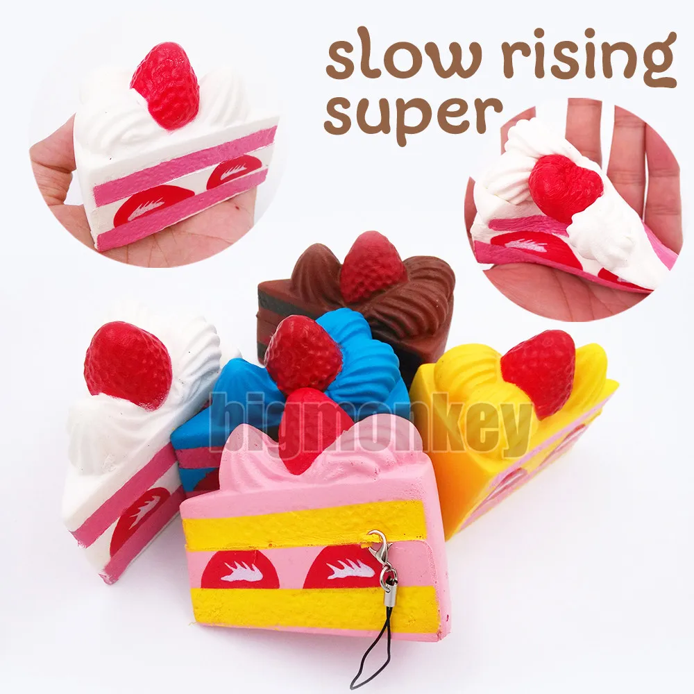 Новый 8 см треугольник клубника сэндвич торт мягкий для очарования супер