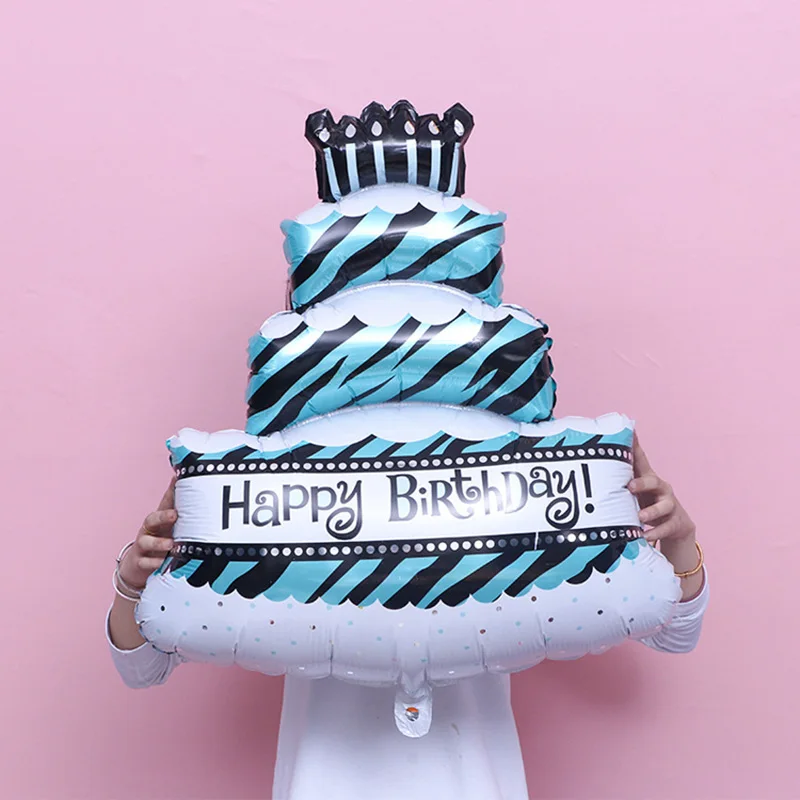 1 PCS С Днем Рождения Большая насадка для декорирования тортов Фольга воздушные
