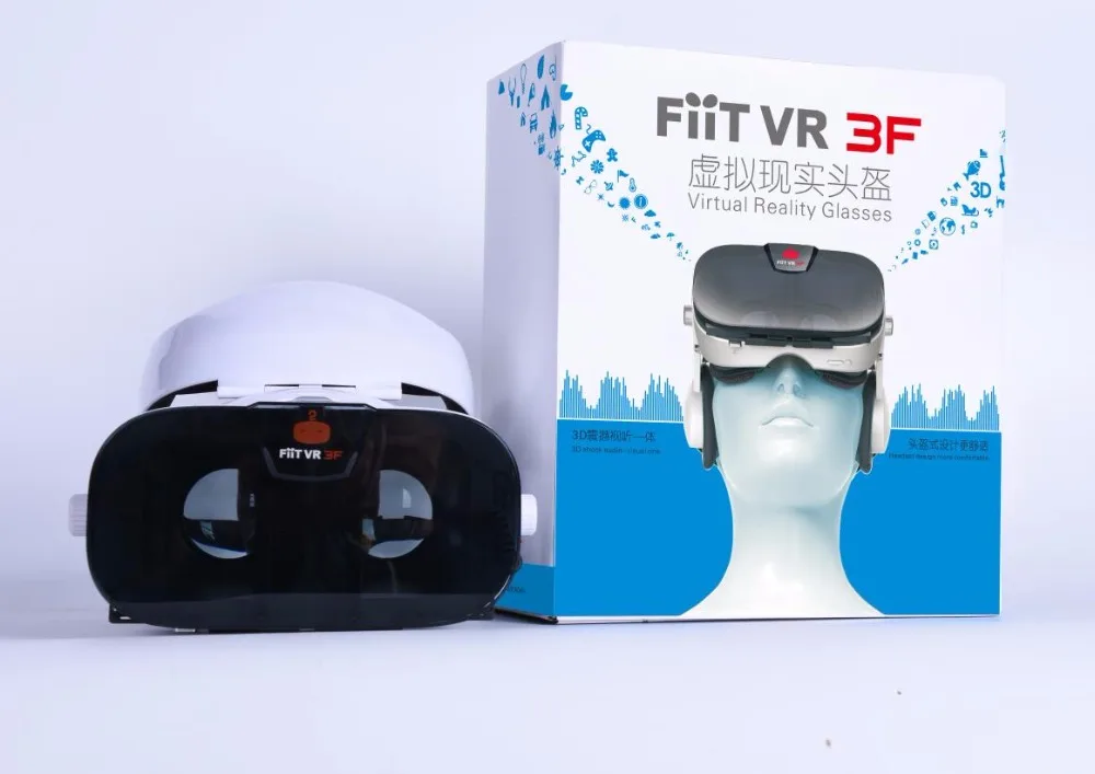Fiit VR 3F стерео видео 3D очки гарнитура Виртуальная реальность смартфон Google Cardboard