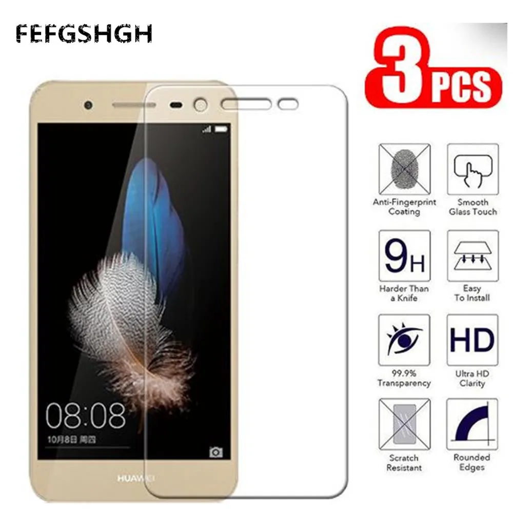 Закаленное стекло 2.5D 9H для Huawei P8 Lite Защитное экрана задняя фотография защитная