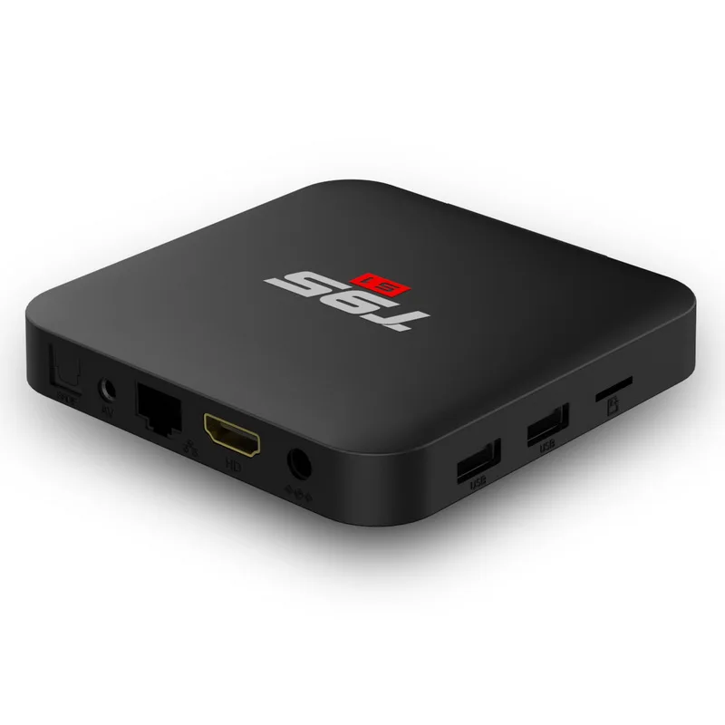 T95 S1 Android Smart tv Box Voice удаленный четырехъядерный 1G8G мини-ПК с светодиодный дисплеем 2,4G Wifi 6K потоковый медиаплеер