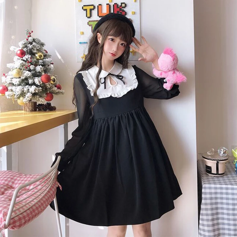 Женское ТРАПЕЦИЕВИДНОЕ ПЛАТЬЕ в стиле преппи милое лоскутное платье с круглым