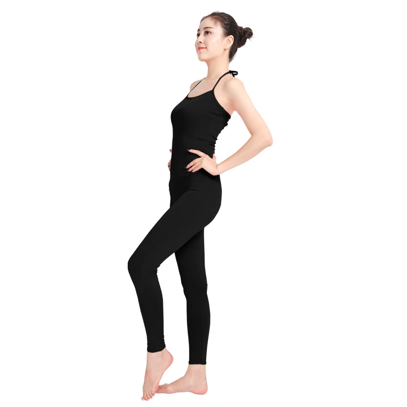 Женский балетный танцевальный костюм Ensnovo черный унитад для девочек