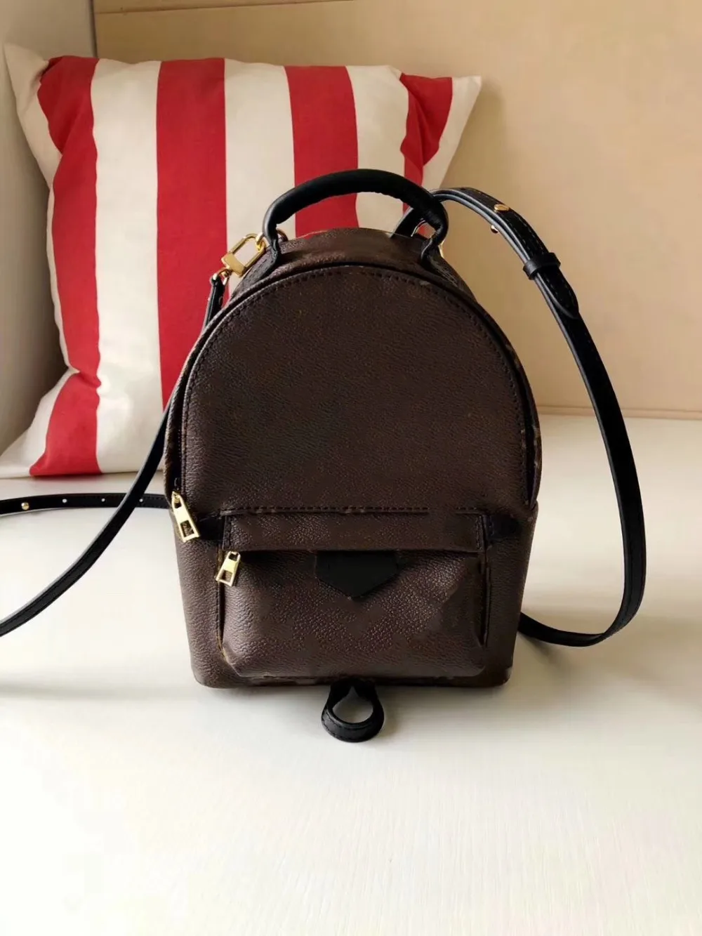 mini Backpack Monogram luxury women bags designer famous brands leather quality Classic sloping multi purpose straps | Багаж и сумки