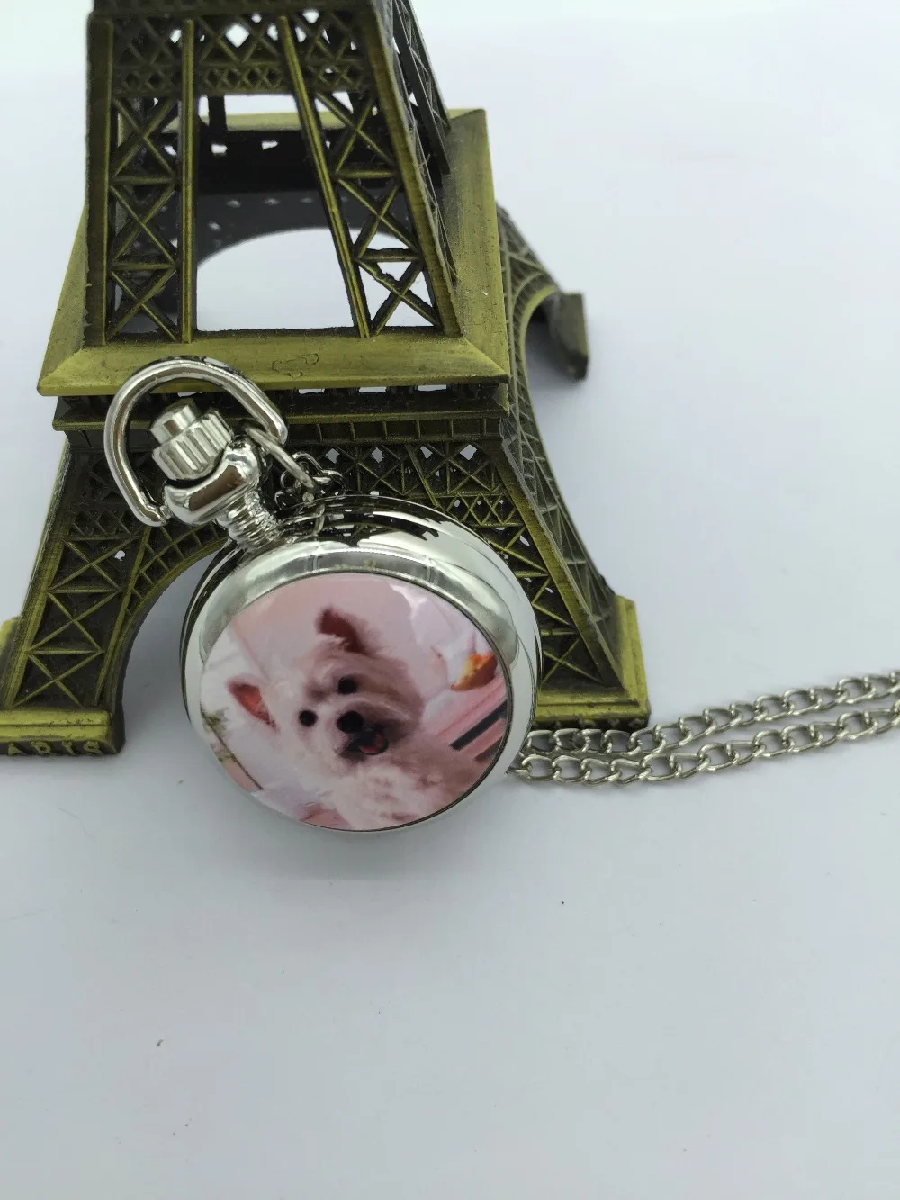 

New Fashion Handsome Dog Silver Quartz Pocket Watch Analog Pendant Necklace Mens Womens Watches Gift 10pcs