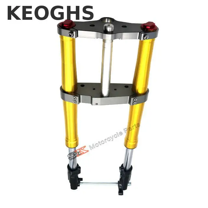 Передние амортизаторы для мотоцикла Keoghs и тройной зажим деревьев длина 670 мм Honda