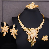godki famous brand charms lariat choker luxury statement dubai jewelry sets for women cz zircon wedding bridal jewelry sets gift