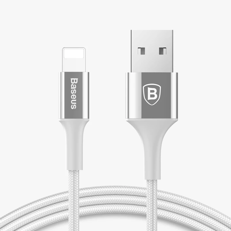 Sliver Светодиодный светильник Baseus USB кабель для iPhone Xs, Xr, XS, Max, X 8, 7, 6, 6 S, iPad, кабель для быстрой синхронизации данных, зарядное устройство, провод, адаптер - Цвет: Sliver