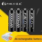 Аккумуляторные батарейки PALO, 4 шт., AA Ni-MH аккумуляторы 1,2 в 3000 мАч, предварительно заряженные, батарейки 2A