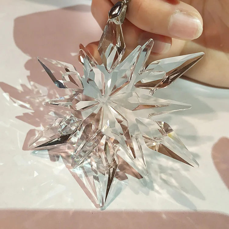 Car Pendant Crystal Large Snowflakes Ornaments Snowflake Clear Edition Rearview Mirror Ornament Interior Accessories |