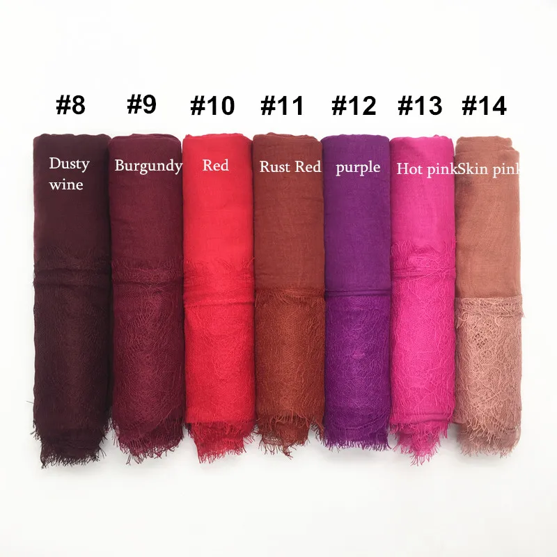 Роскошные цветочные кружевные края простая однотонная шаль вискозный