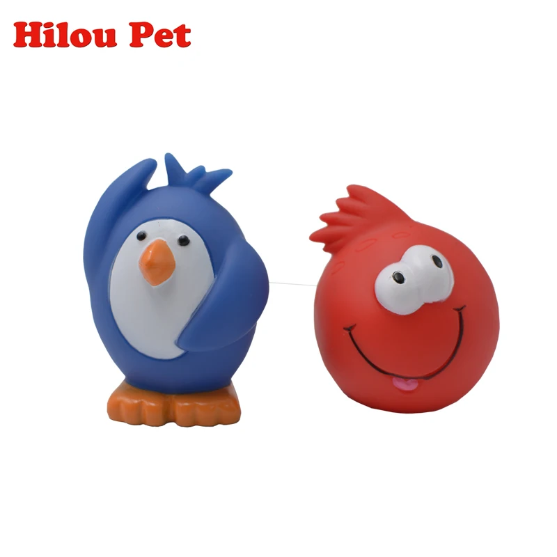 Новый звук Игрушечные лошадки резиновая Материал сопротивление укусить Пингвин