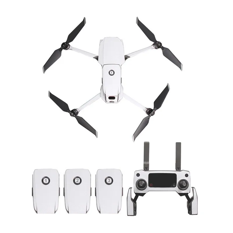 Белый DJI Mavic 2 Pro стикер для дрона стикер для тела авиационный клей Углеродные наклейки Кожа для DJI Mavic 2 Zoom Drone аксессуары - Цвет: Белый