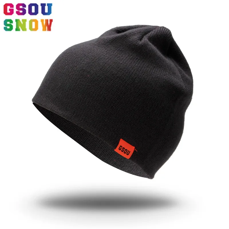 Новая Теплая Шапка бини для осени и зимы утепленная мужская вязаная шапка