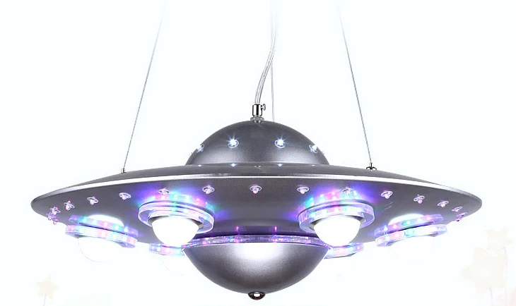 Silver Dia50cm Ufo детская комната кулон Lightslampadario Bambini Abajur Infantil De Quarto Люстра для детей Детская комната Deco Enfant Chambre - Цвет корпуса: Silver Dia50cm