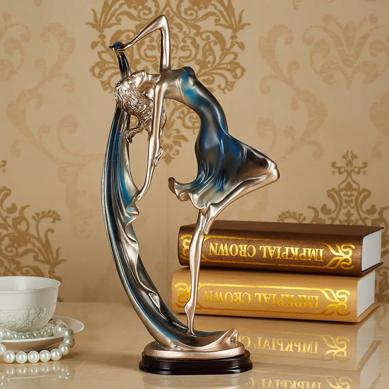 Изящная танцевальная Скульптура девушки из смолы 13 3 дюйма статуя балерины