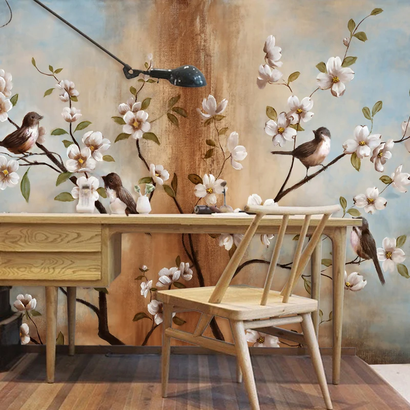 Фото на заказ 3d обои винтажная картина маслом для гостиной спальни задний фон