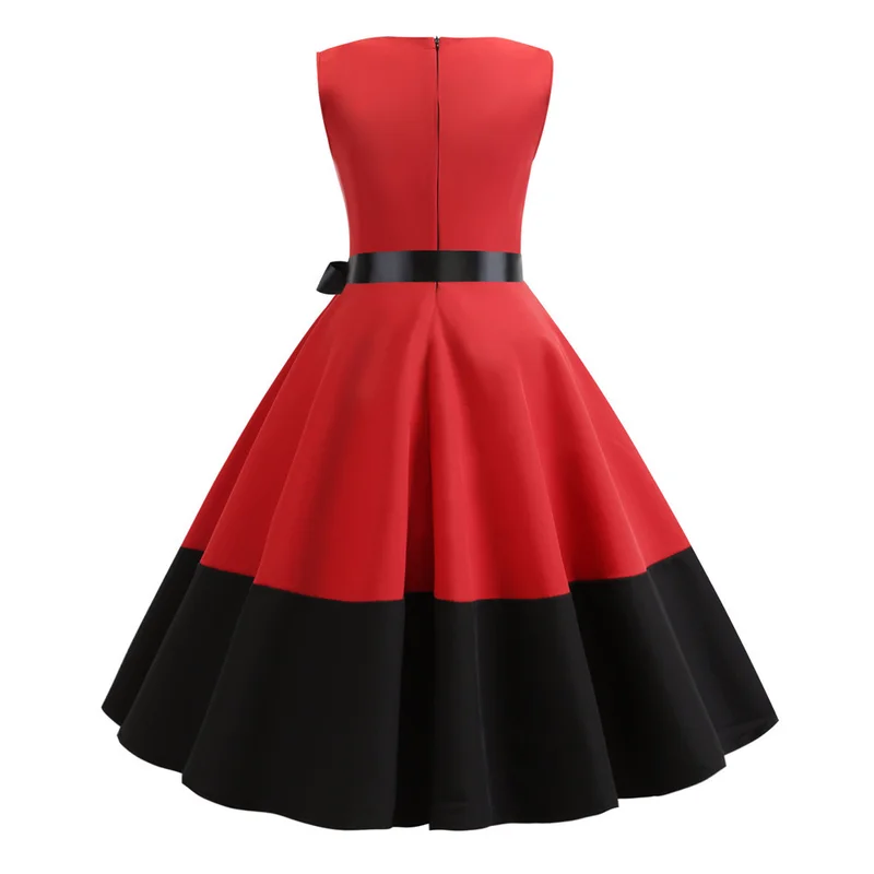 Ретро женское летнее Повседневное платье рокабилли 50s 60 s винтажное Vestidos
