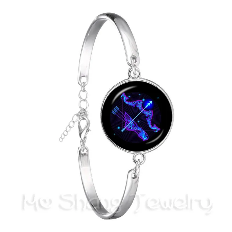 Браслет с знаками Зодиака Libra/Scorpio/Sagittarius/Capricorn/Aquarius/Pisces 12 созвездий кабошон