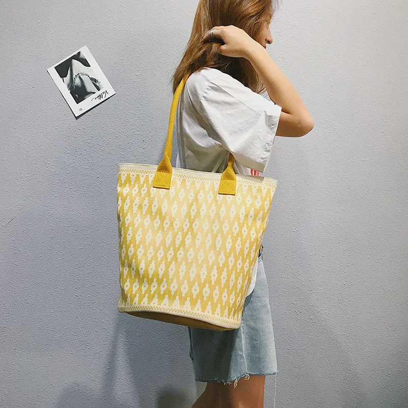 TTOU женская простая клетчатая сумка-тоут Женская Большая вместительная сумка из