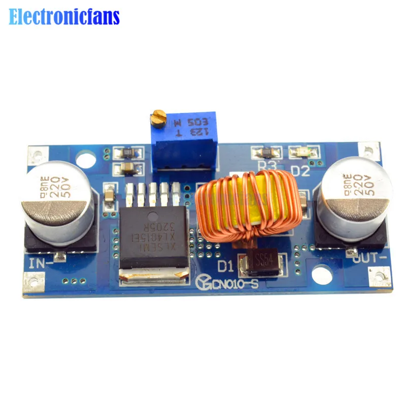 5A DC-DC Step Down Adjustable Power Supply Module Lithium Charger XL4015 4~38V 96% DC Step-Down | Электронные компоненты и