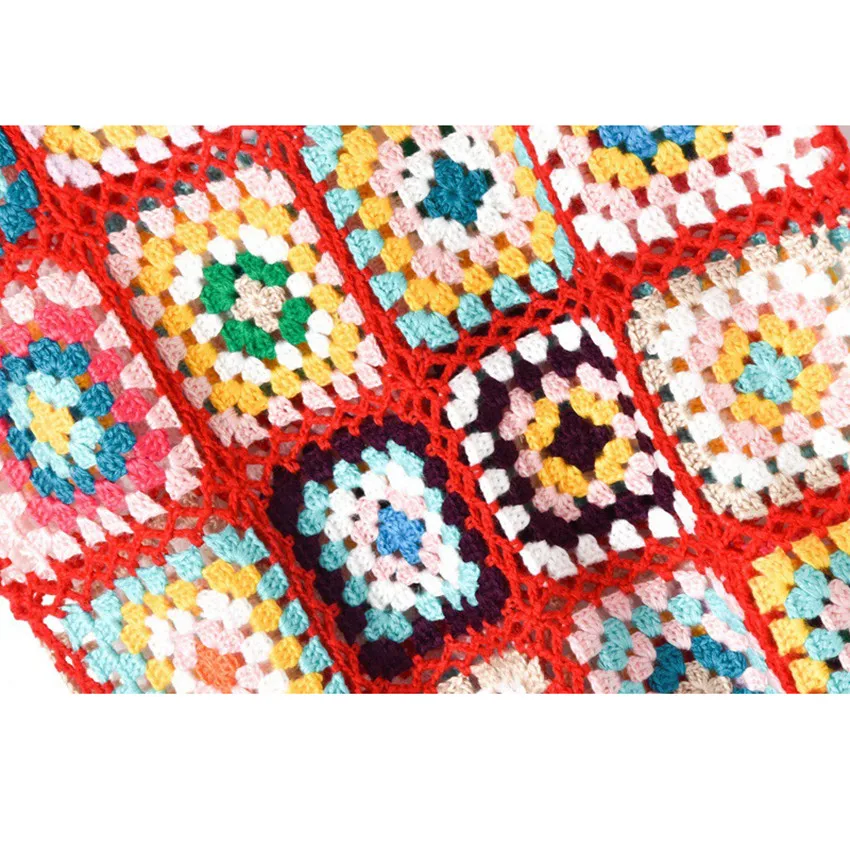 2018 летний вязаный крючком Топ для женщин без рукавов богемный Бохо Вязаный топ на