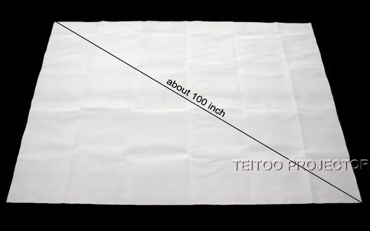 100 дюймов Настенный матовый белый портативный проекционный экран для мини ЖК LED DLP