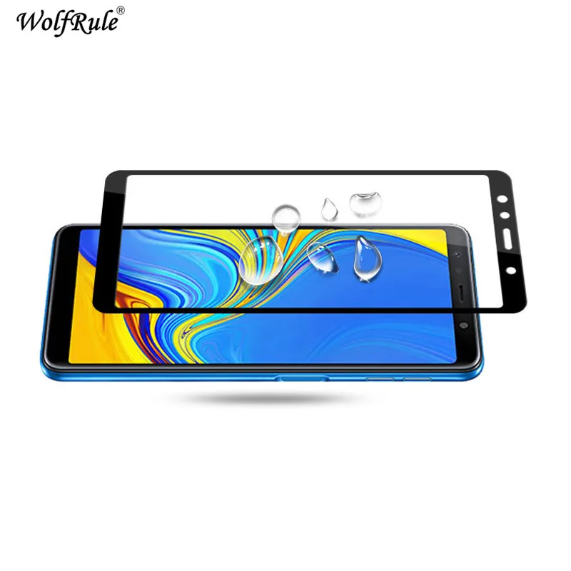 2 шт ЖК экран протектор для Samsung Galaxy A7 2018 полное клеевое стекло A750 покрытие