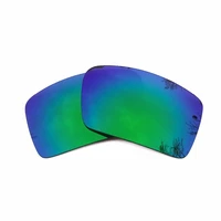 green mirrored polarized replacement lenses for eyepatch 1eyepatch 2 sunglasses frame 100 uva uvb