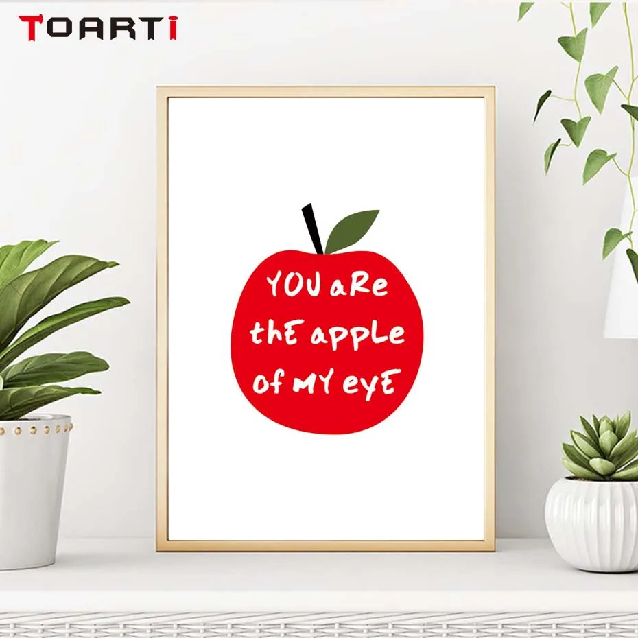 Вы-картина из холста Apple Of My Eye Art с принтом печатный плакат Настенная картина для