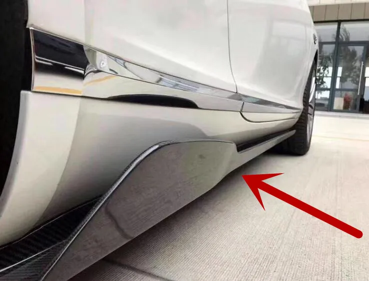 SIDE SKIRT Углеродное волокно передний бампер спойлер задний разветвители RUNK диффузор боковая юбка для BENTLEY Континентальный GT - Цвет: SIDE SKIRT