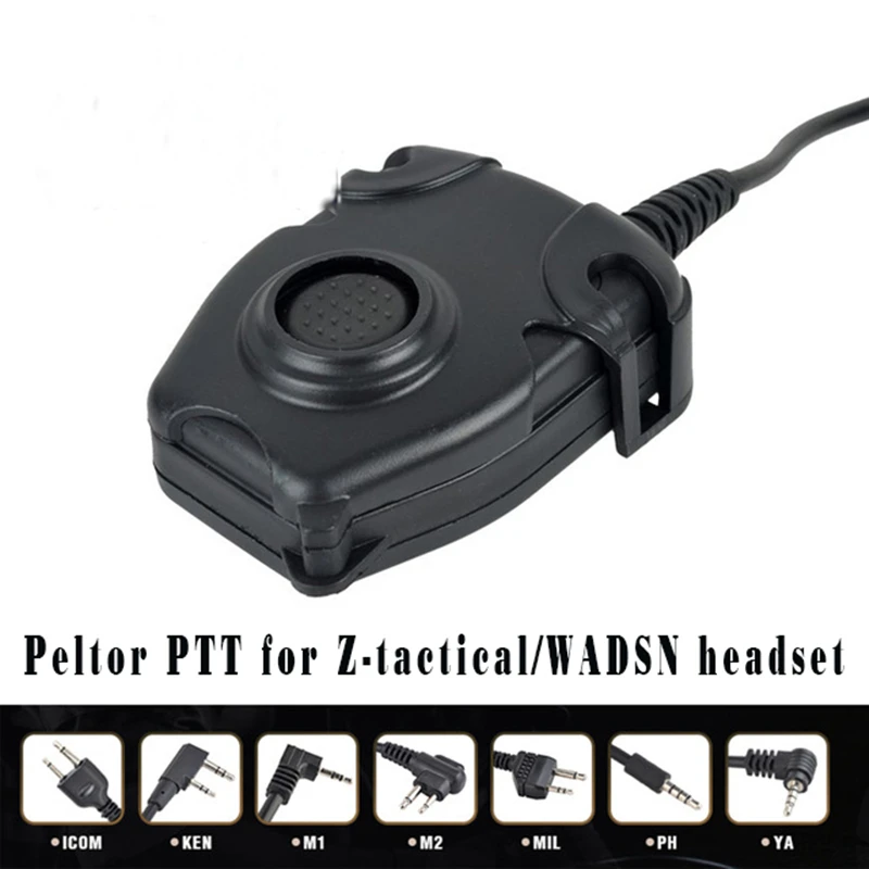 SEIGNEER тактические наушники гарнитура PELTOR PTT Push To TalkHeadset адаптер 1 2 контактный радио