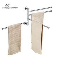 smile monkey 304 stainless steel towel bars bathroom pendant anti rust towel storage rack