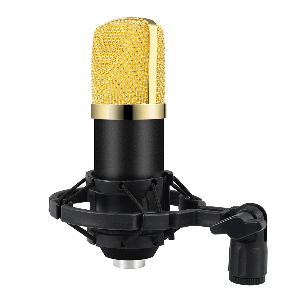 Эргономичный дизайн конденсаторный Pro аудио BM700 синий микрофон Sound Studio динамический микрофон+ подвес использовать в он-лайн чат, караоке - Цвет: Черный