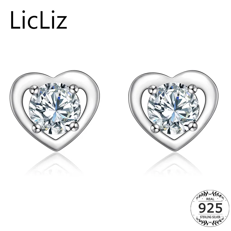 Женские серебряные серьги-гвоздики LicLiz маленькие 925 пробы Серьги-гвоздики в - Цена: 336.48