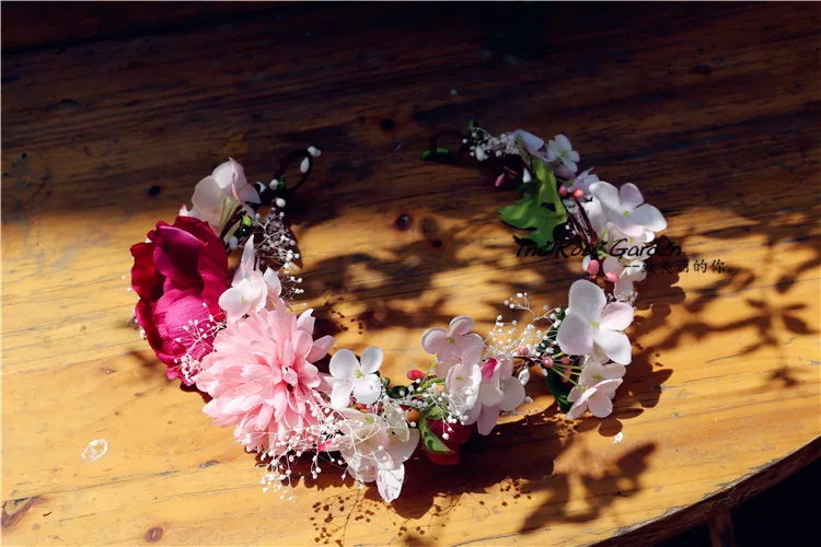 Для женщин леди диадема невесты моделирования цветочный венок гирлянда