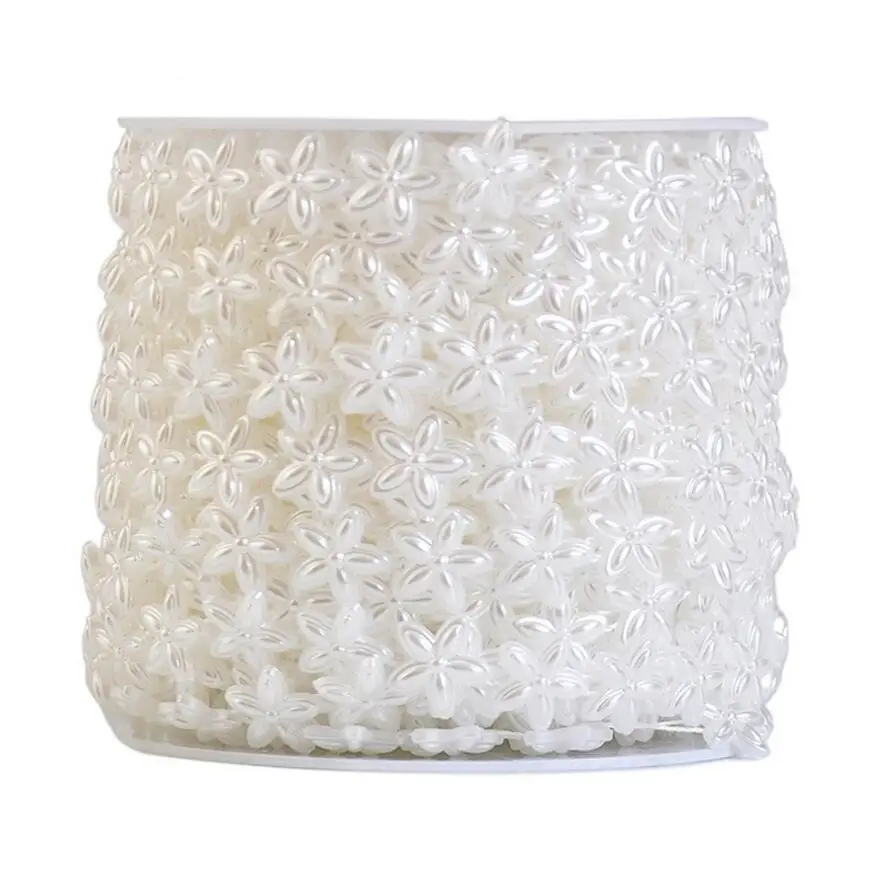 1 Катушка пять лепестков форма цветка ABS жемчуг гирлянда торты отделка лента для