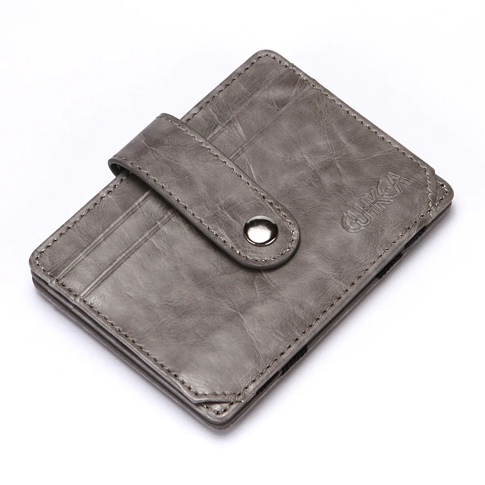 CUIKCA волшебные кошельки из искусственной кожи модные с застежкой для мужчин